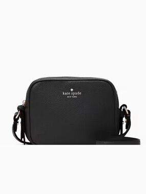 kate spade Black Pebbled Leather Crossbody Camera Bag